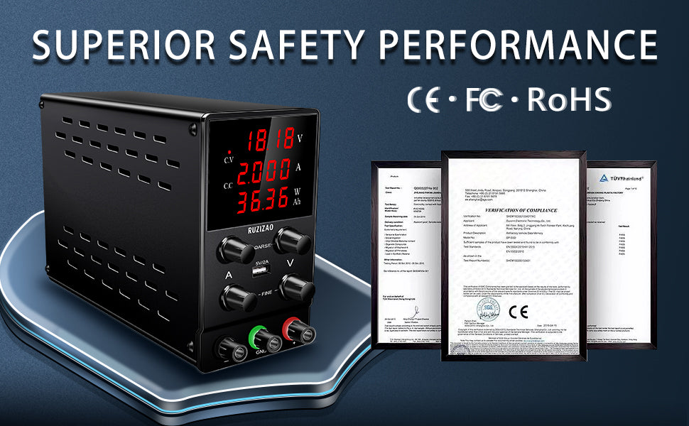 Adjustable Lab Power Supply 30V10A 5A 120V Switching Bench Power Supplies DC Power Supply USB Interface Repair Voltage Regulator