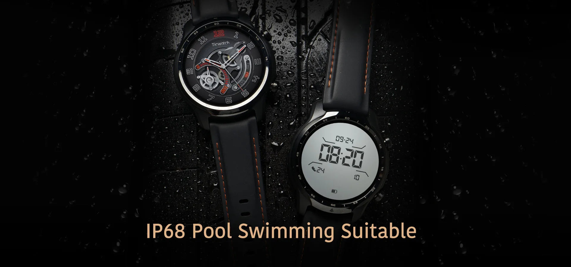 22mm Original Black Silicone Strap for TicWatch Pro 3 Replacement Strap TicWatch Official
