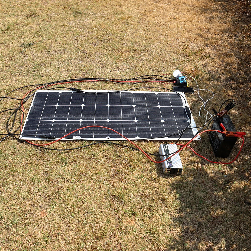XINPUGUANG Flexible Solar Panel OR Monocrystalline Solar Battery Charger Kit Off- Grid System 1000W, 600W,400W,200W,100W