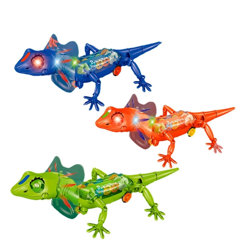 Electronic Pets Lizard Walking Electronic Animal Baby Crawling Friend Interactive Robotic Model Sounds Lights Children Toys