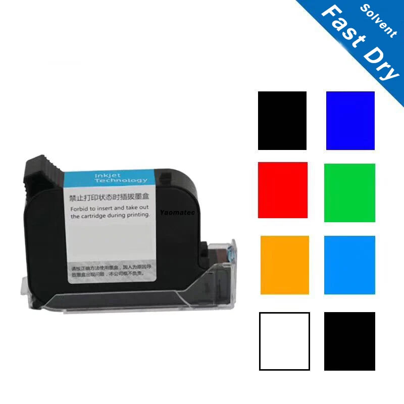 Quick dry permanent ink cartridge compatible JS12/ JS10 /2588/2580 for 12.7mm handheld inkjet printers