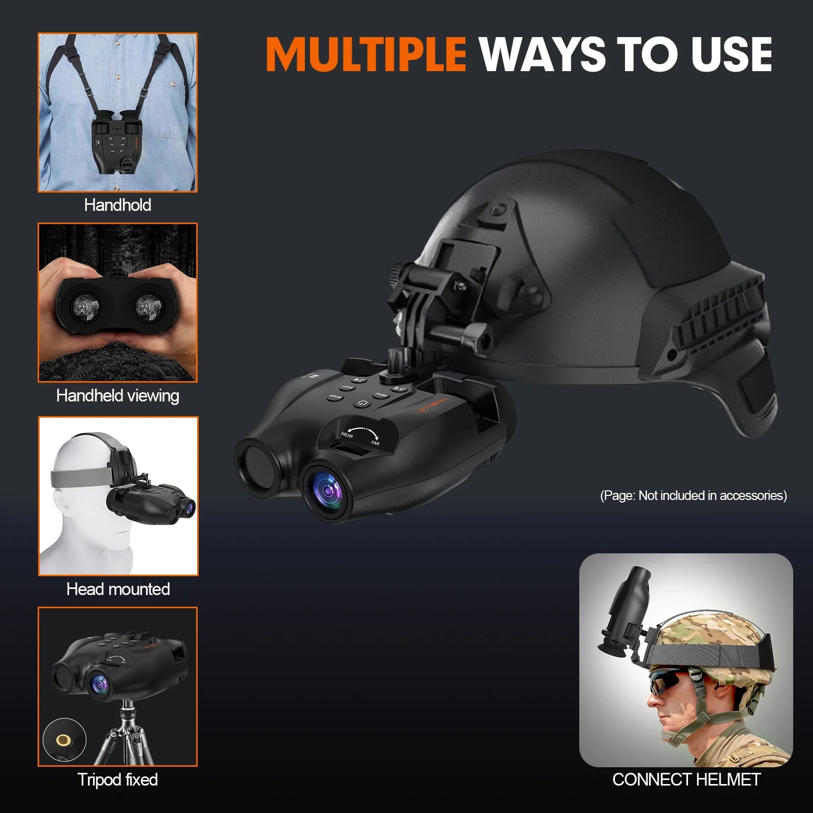 Gtmedia N4 Night Vision Binoculars Featuring Adjustable Brightness 5x Zoom And 1080p Video Recording For Outdoor Adventures