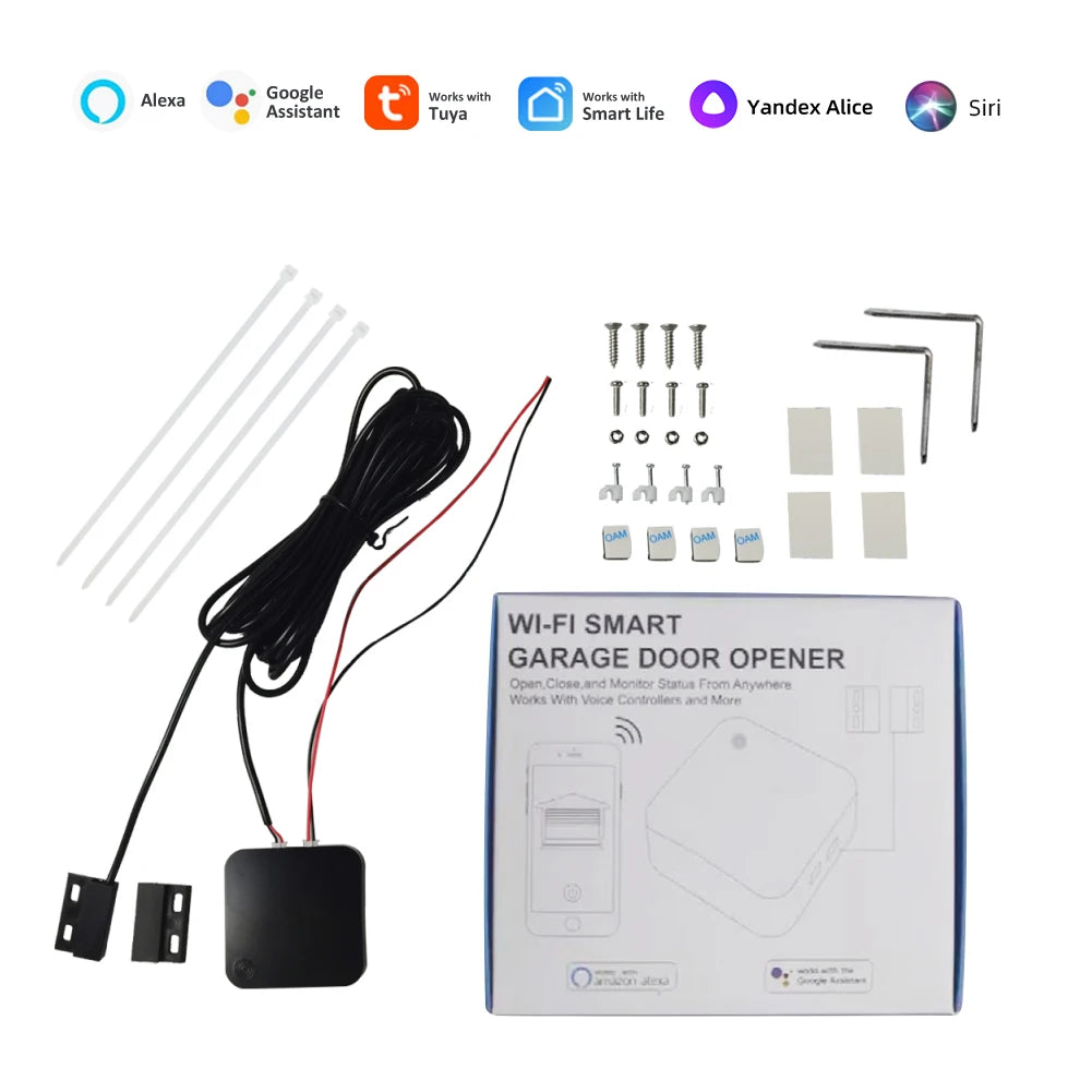 Tuya Smart life Garage Door Opener Wifi Switch ewelink APP Control Audio Password Control Real Time Monitor Work With Alexa Siri
