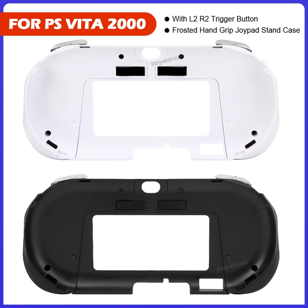 Gamepad Hand Grip Joystick Stand Shell Case Protect with L2 R2 Trigger Button For PS VITA 2000 PSV 2000 Slim + Front L2 R2 Kits