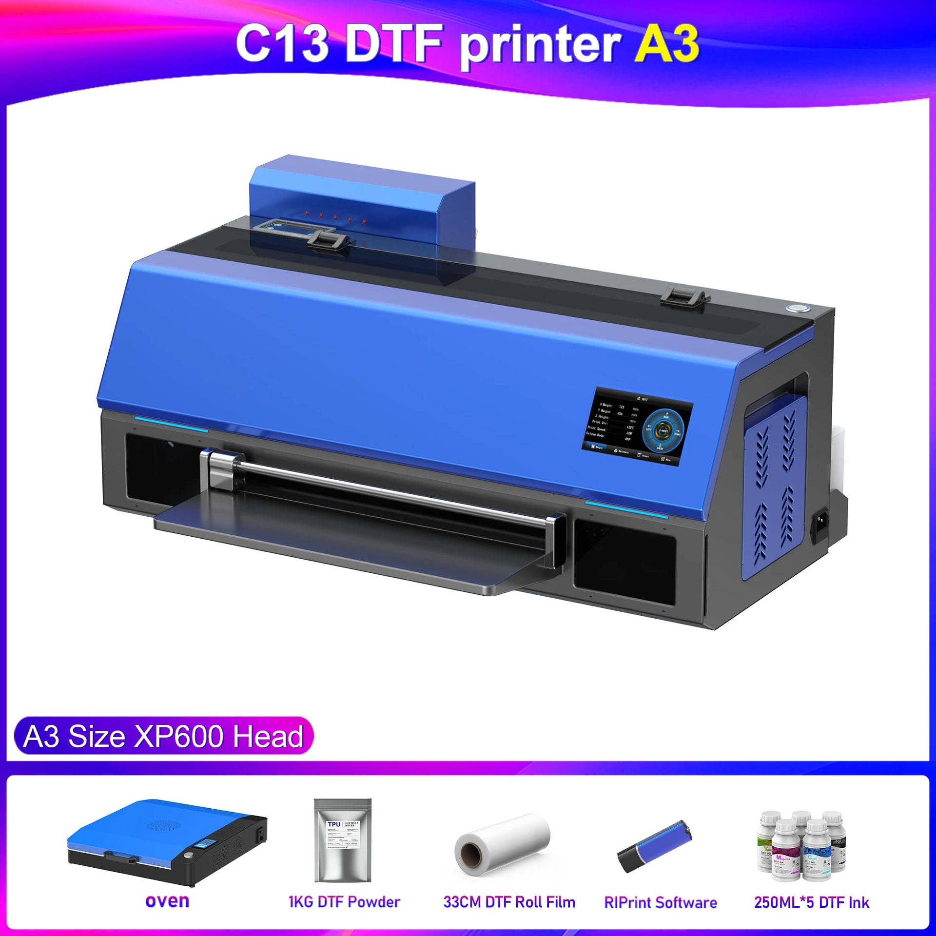 OYfame US EU Stock A3 A4 DTF Printer impresora UV dtf A3 For Epson XP600 T shirt Printing Machine A3 For L805 UV DTF Printer A3