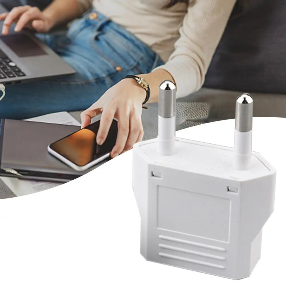 1pcs EU Socket Adapter 2pin 4.0mm 4.8mm European EU To US Plug Power Adapter Converter Electrical Socket Outle