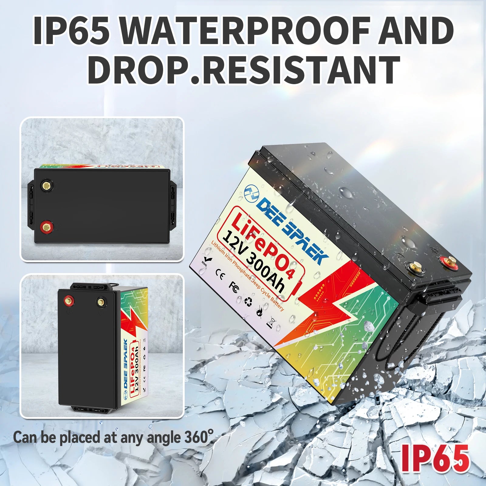 12V 300Ah LiFePo4 Lithium Battery With BMS 8000+ Cycles For RV Campers Off-Road Off-Grid 300Ah 12.8V LiFePO4 Battery Pack Stock