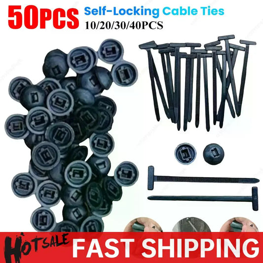 50-10PCS Multipurpose Cable Ties Self-Locking Nylon Cable Zip Tie Buckle Universal Wire Tie Fastening Strap Tool for Car Repair