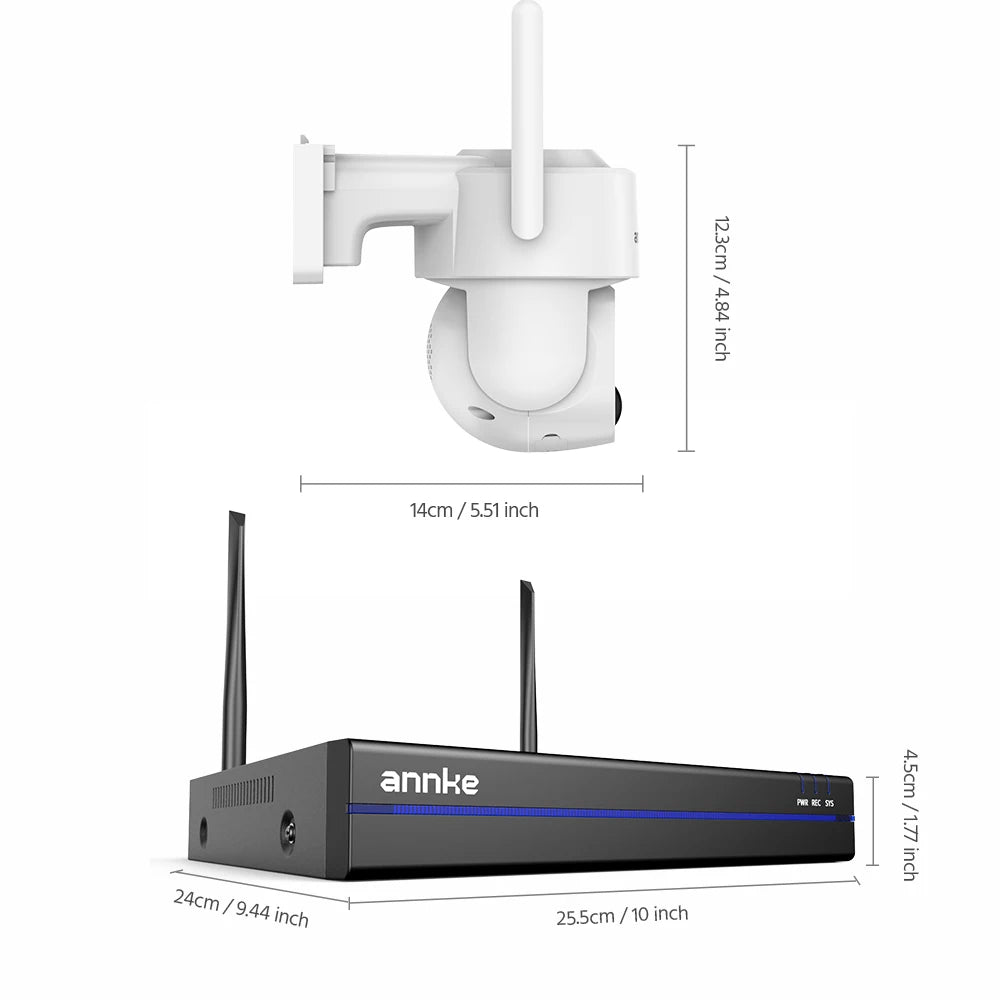 ANNKE 4MP Wireless surveillance system 16CH NVR wifi surveillance camera kit Audio Battery solar surveillance cameras outdoor
