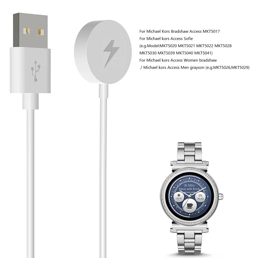 Fast Charging Cable Smart Watch Charger For Michael Kors Access Sofie Bradshaw Grayson Wireless Charger For Fossil Gen 2 Gen 3