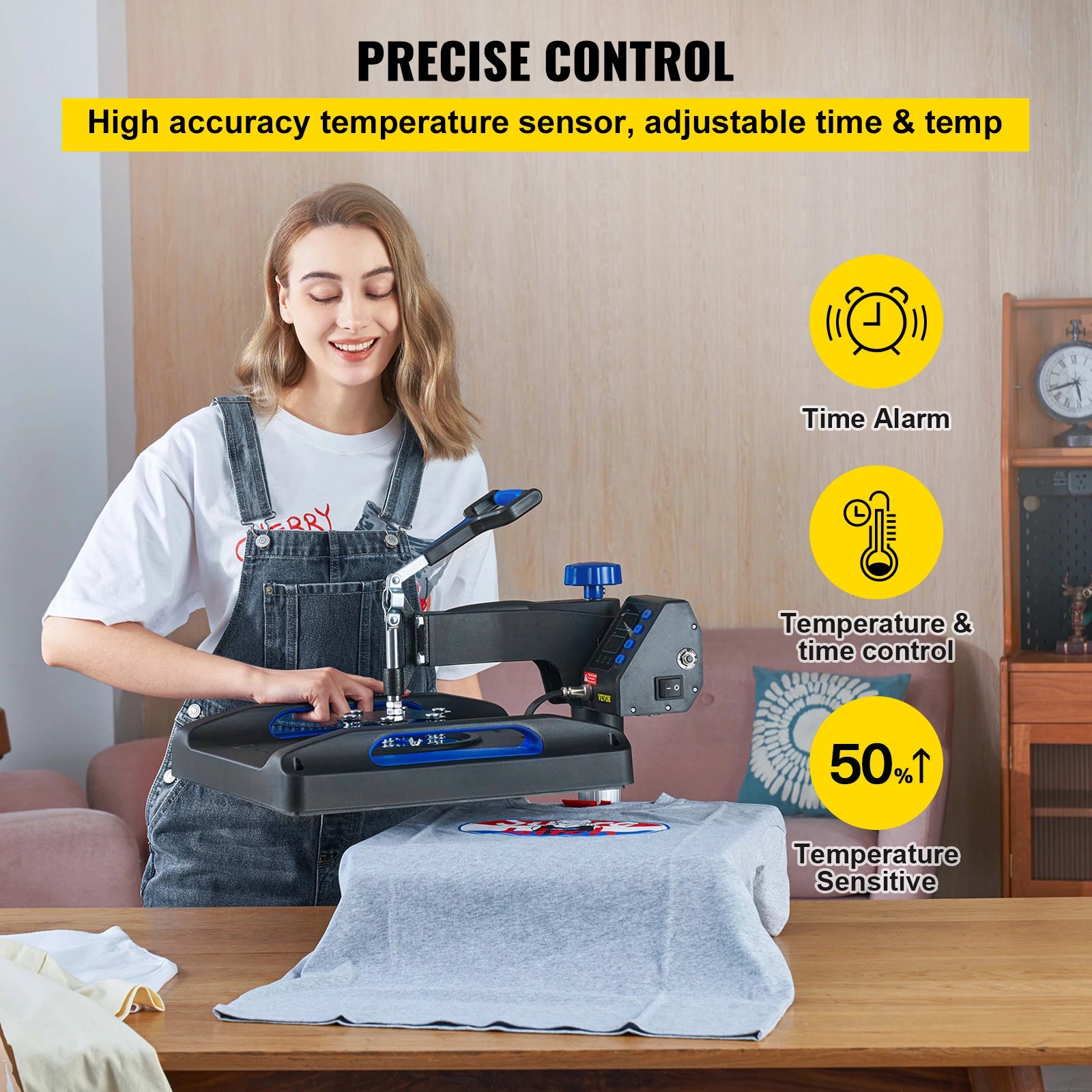 SucceBuy Heat Press Machine 12 x 15 /15x15 Inches Fast Heating 360 Swing Away Digital Sublimation T-shirt Vinyl Transfer Printer