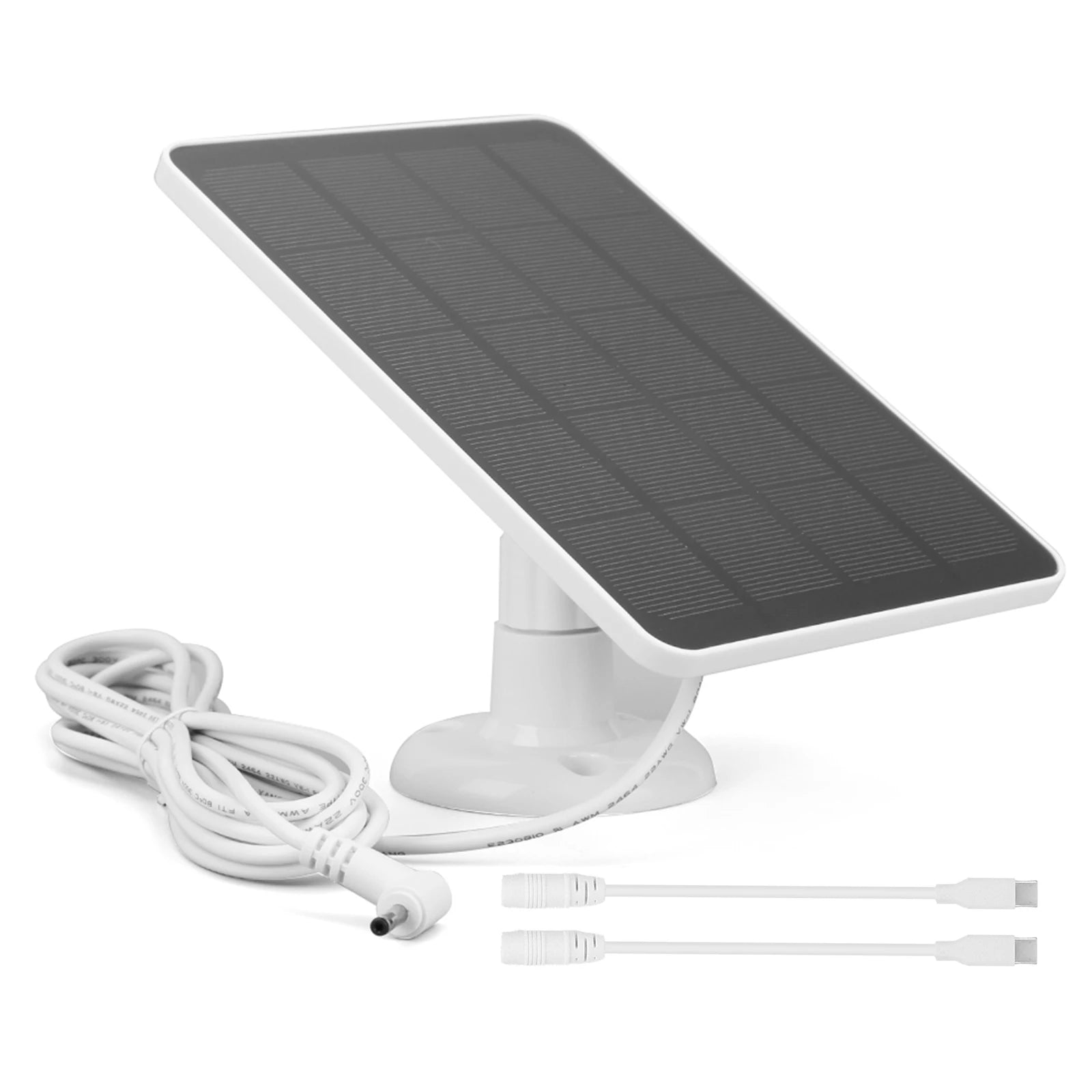 20W IP Security Camera Charger DC3.5x1.35-port Solar Panel Kit Wall Mount Bracket for Ring Spotlight Camera/Ring Stick Up Camera