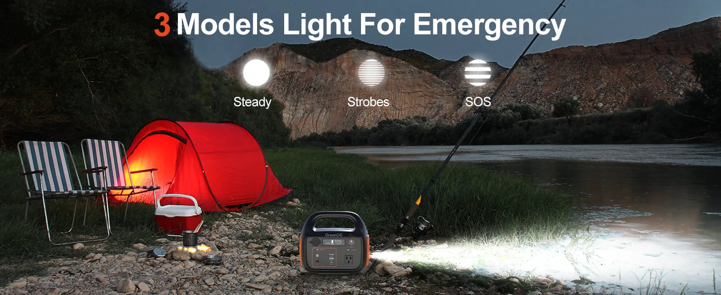 1000W 1024Wh Portable Power Station USB-C Camping Power Bank for Outdoors Solar Generator with LED 11 Ports Travel Home