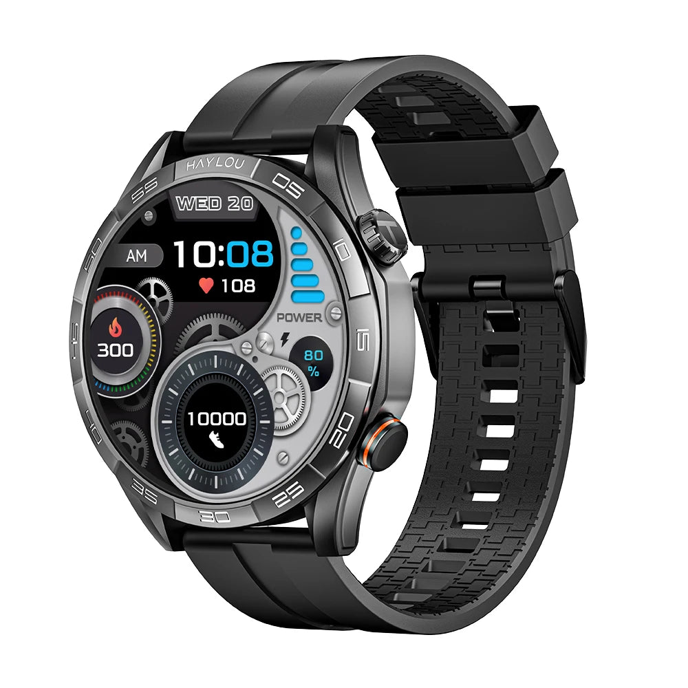 HAYLOU Solar 5 Smartwatchs 1.58'' AMOLED Display 60Hz Smart Watch Voice Calling 24H Health Monitoring Sports Smartwatch for Men