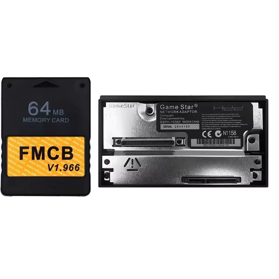 SATA Interface Network Card Adapter For PS2 Fat Game Console SATA HDD For Playstation 2 Sata Socket with Free McBoot Memory Card