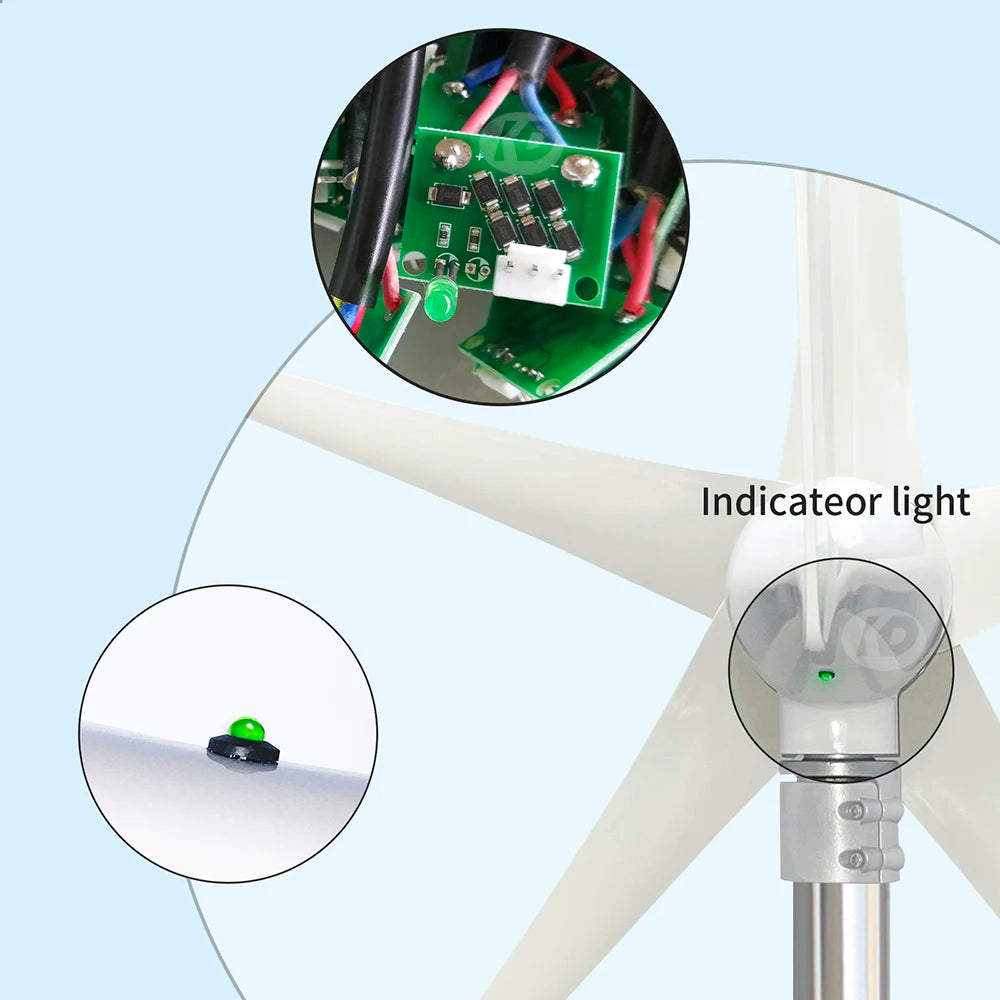 High Strength Carbon Fiber Wind Turbine Blades and 3 5 6 Wheel Hub Accessories, DIY Horizontal Wind Turbine Windmill Assembly