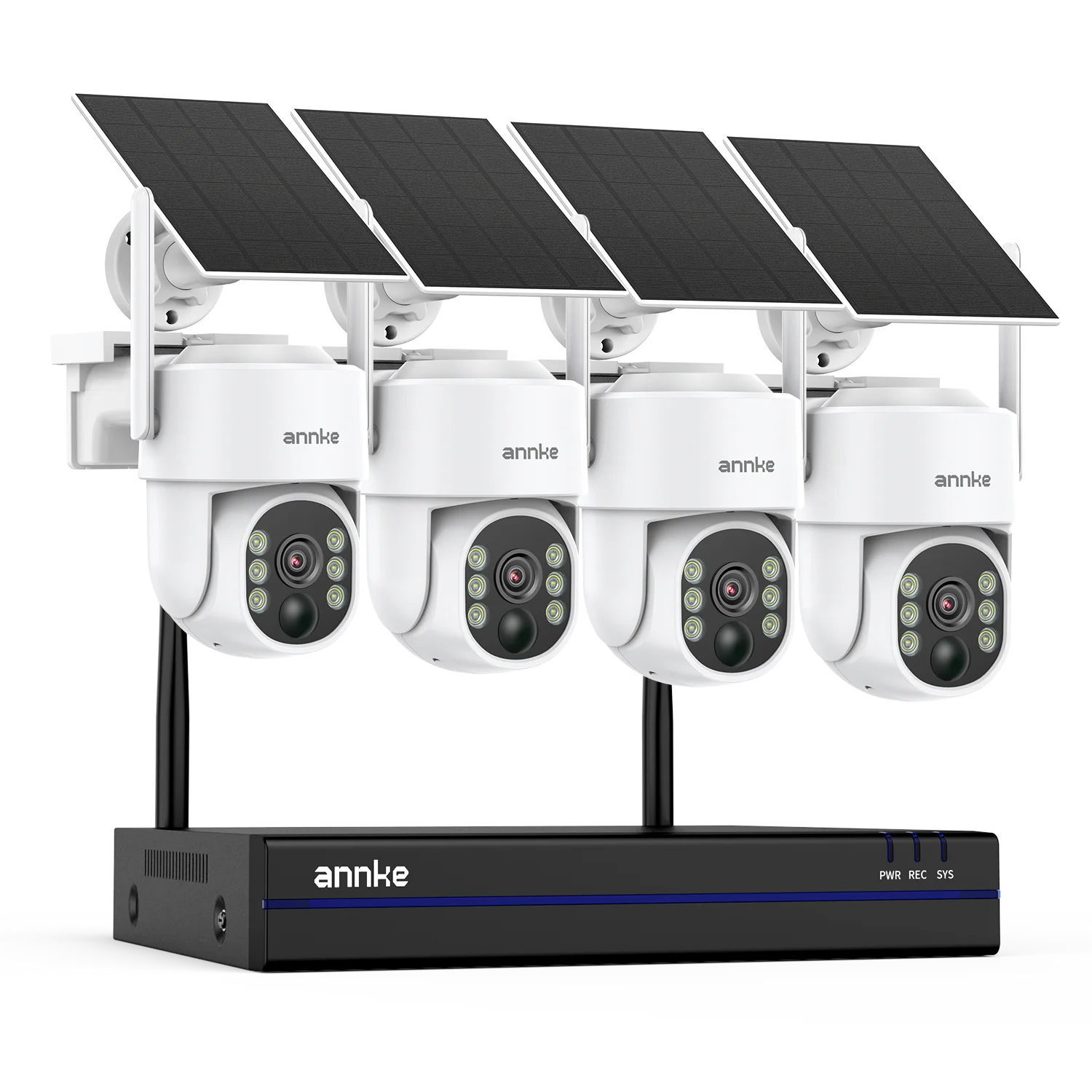 ANNKE 4MP Wireless surveillance system 16CH NVR wifi surveillance camera kit Audio Battery solar surveillance cameras outdoor