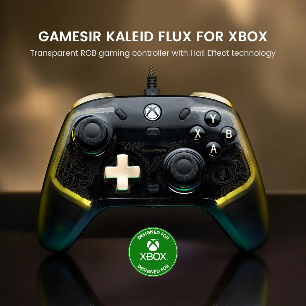Original GameSir Kaleid Flux - Xbox Controller Wired Gamepad for Xbox Series X, Xbox Series S, Xbox One game console Hall Effect