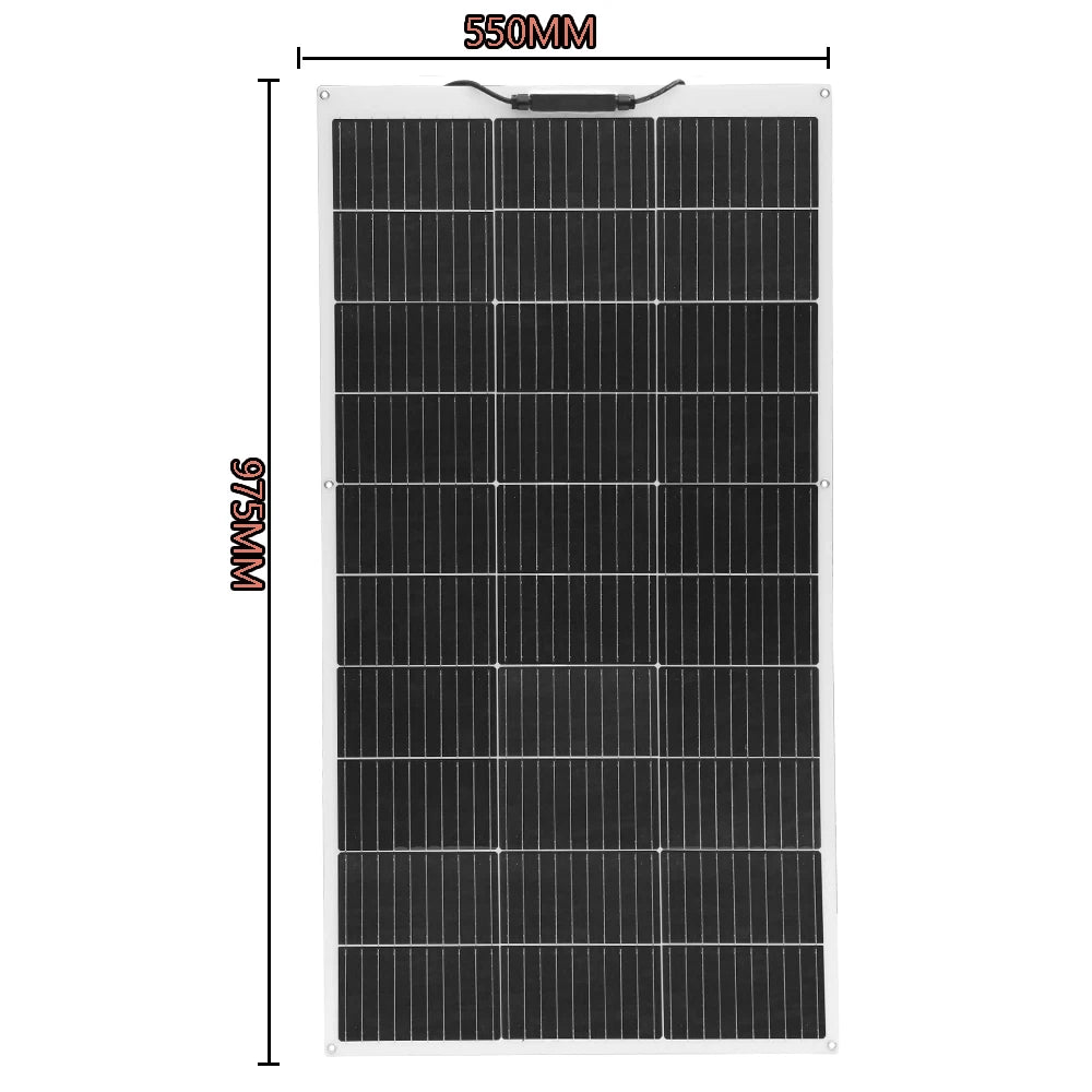 XINPUGUANG Flexible Solar Panel OR Monocrystalline Solar Battery Charger Kit Off- Grid System 1000W, 600W,400W,200W,100W