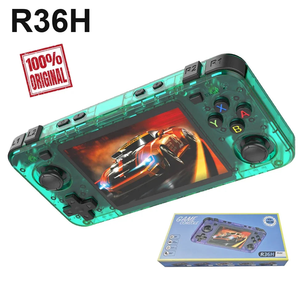 BOYHOM R36H Dual-RAM & Genuine Linux ARKOS Retro Handheld Classic Game Consoles 3.5 inch IPS Screen Portable Video Player