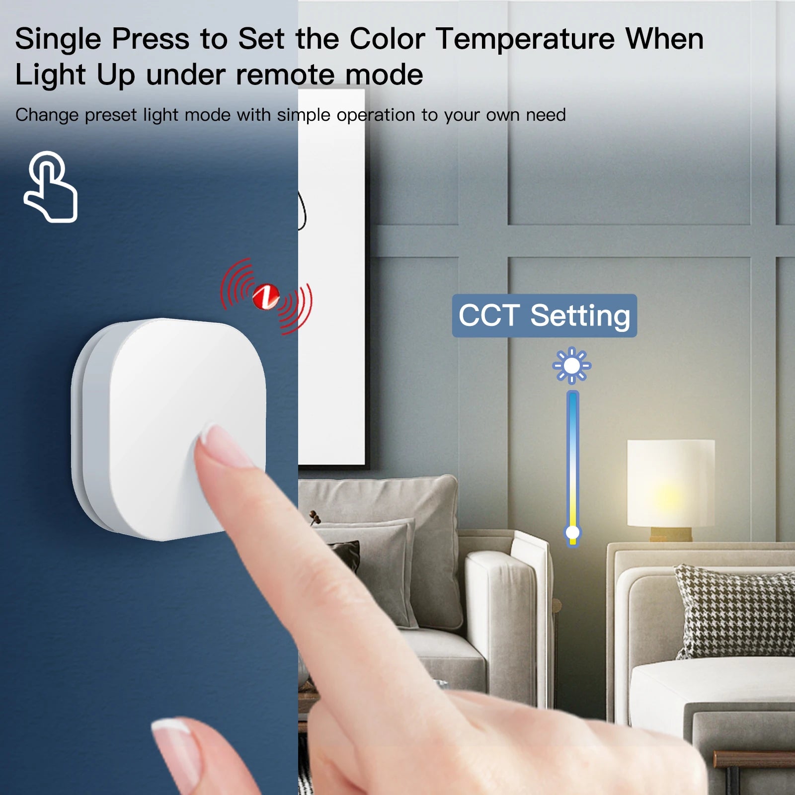 Tuya ZigBee Smart Key Switch Wireless Remote Control Key Controller Multi-scene Linkage Smart Switch Battery Powered Automation