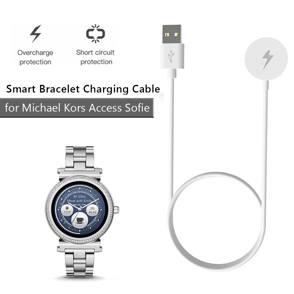 Fast Charging Cable Smart Watch Charger For Michael Kors Access Sofie Bradshaw Grayson Wireless Charger For Fossil Gen 2 Gen 3