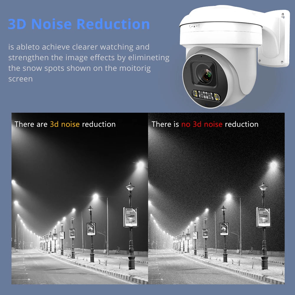 Vikylin Hikvision compatible 8MP 5X Zoom PTZ IP Camera with 2-Way Audio MD2.0 IP66 Outdoor Video Surveillance Camera Onvif CCTV