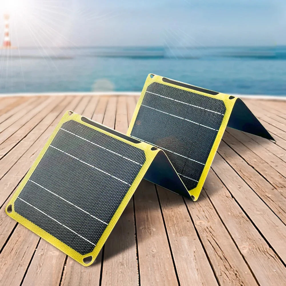 30W/40W 5V Solar Panel PD 20W QC 3.0 5V 9V 12V Foldable Solar Power Bank Type C USB-A DC Output Portable Battery Phone Charger