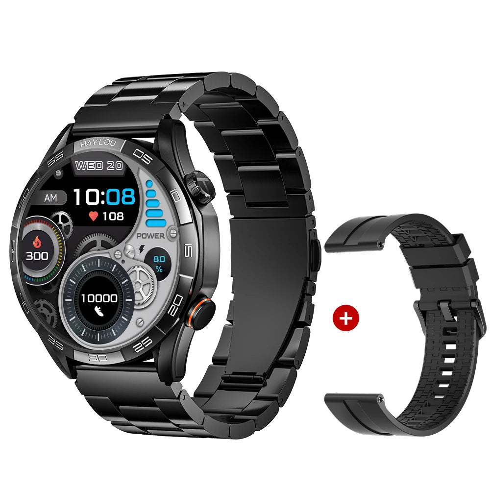 HAYLOU Solar 5 Smartwatchs 1.58'' AMOLED Display 60Hz Smart Watch Voice Calling 24H Health Monitoring Sports Smartwatch for Men