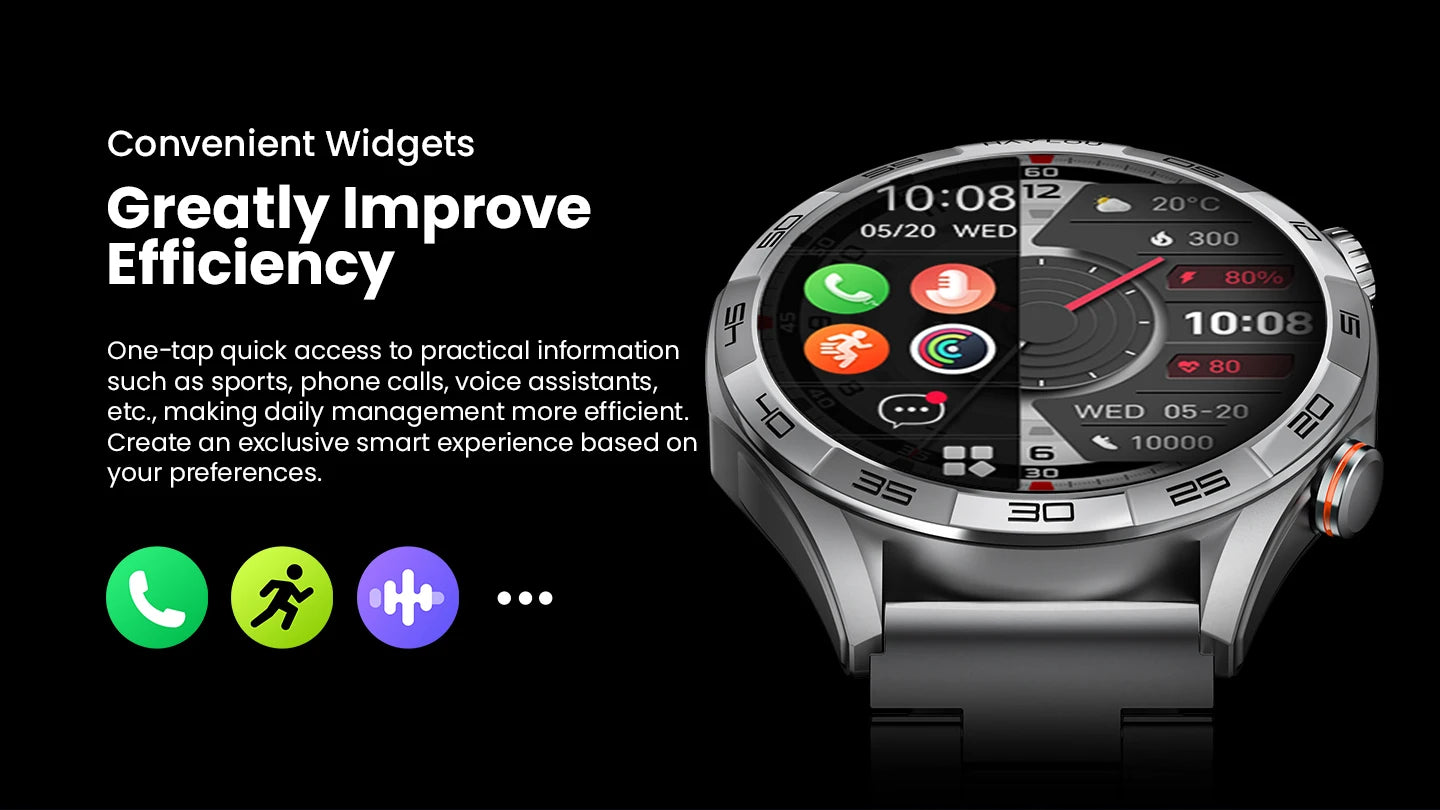HAYLOU Solar 5 Smartwatchs 1.58'' AMOLED Display 60Hz Smart Watch Voice Calling 24H Health Monitoring Sports Smartwatch for Men
