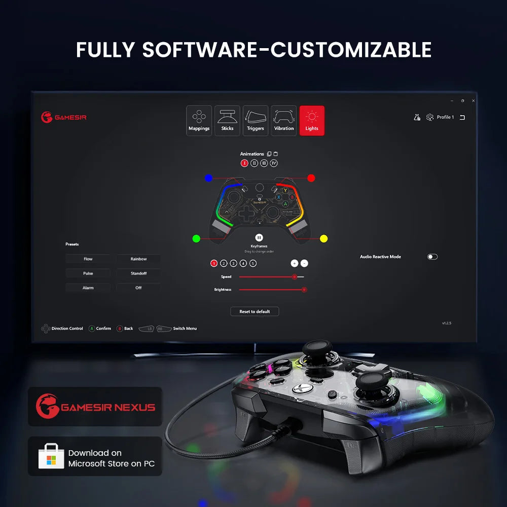 Original GameSir Kaleid Flux - Xbox Controller Wired Gamepad for Xbox Series X, Xbox Series S, Xbox One game console Hall Effect