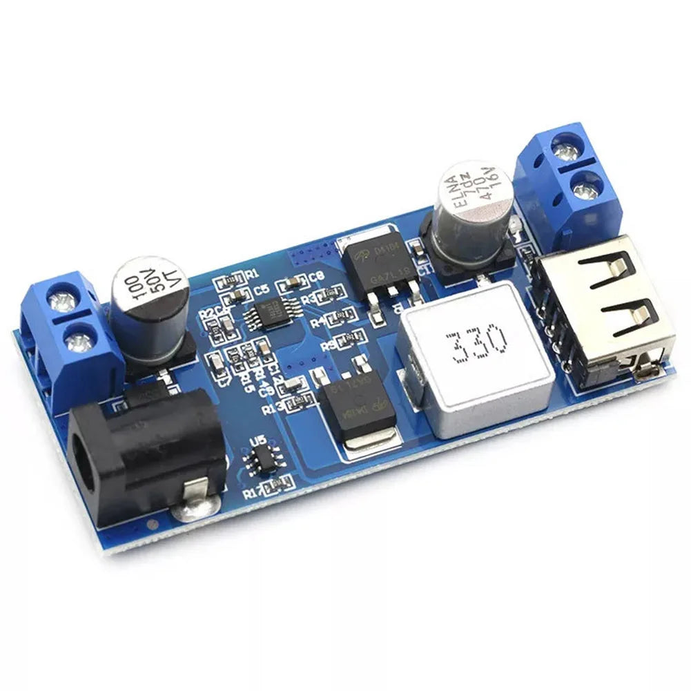 DC-DC 24V/12V To 5V 5A Step-down Charging Module USB Buck Step Down Converter Module Step-down Power Supply Module for Phone