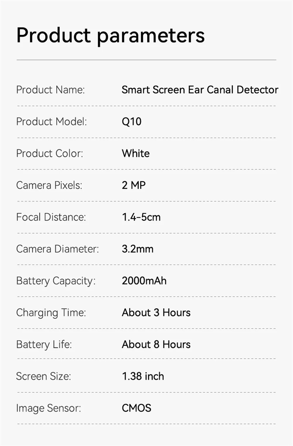 Otoscope Ear Camera with 1.38'' Screen1080P Ear Scope with 4 LEDs Support Photo and Video Ideal Pocket Otoscope for Adults Kids
