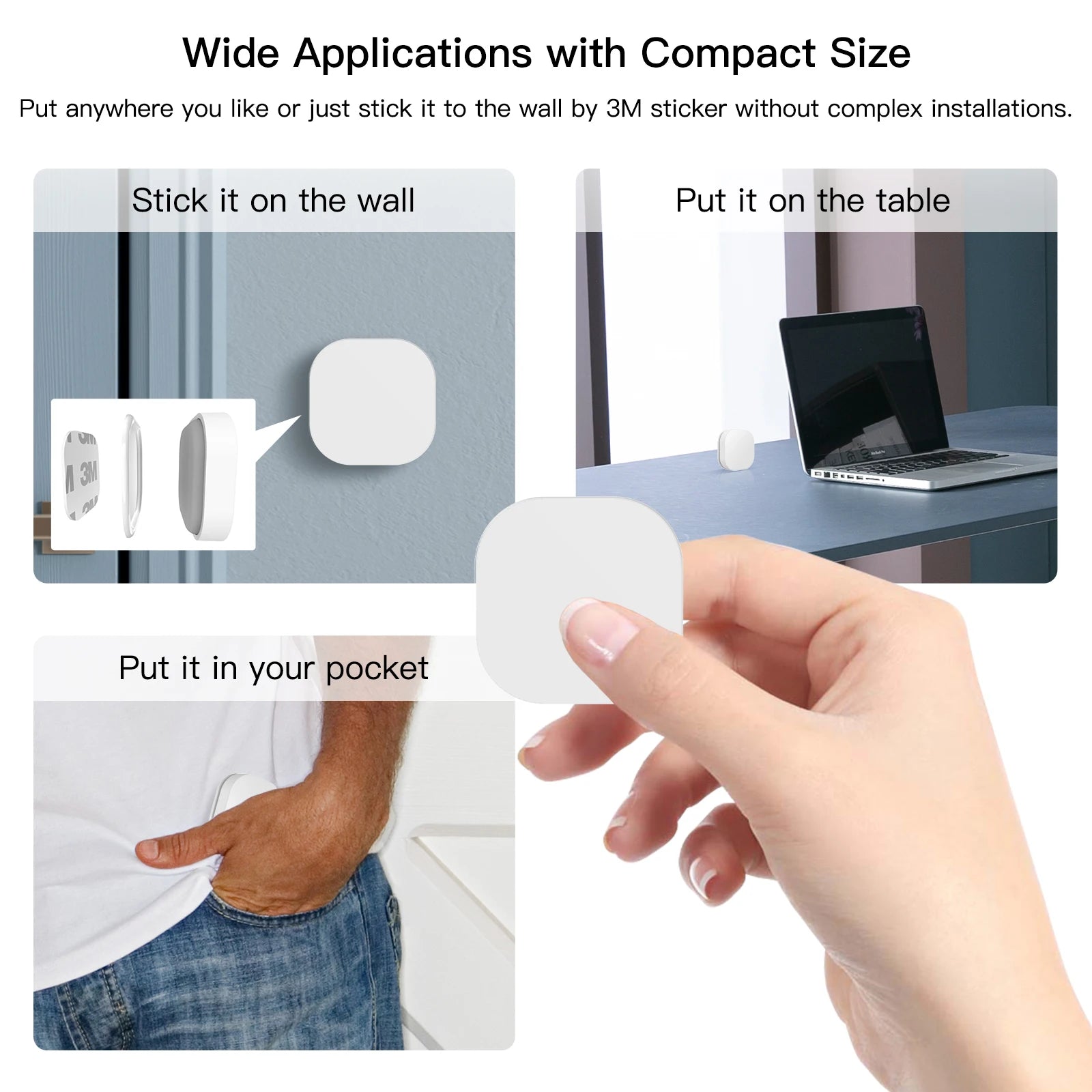 Tuya ZigBee Smart Key Switch Wireless Remote Control Key Controller Multi-scene Linkage Smart Switch Battery Powered Automation