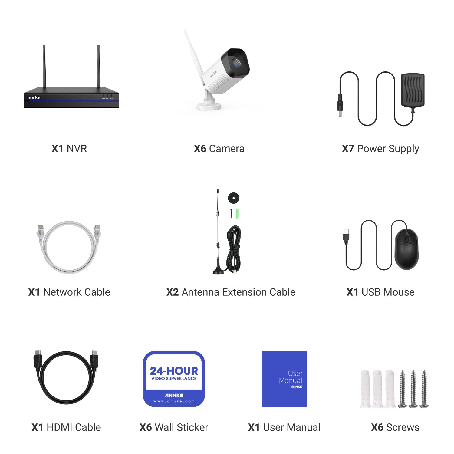 Annke 8MP Wireless CCTV System 16CH NVR Video Surveillance Kit Two Way Audio 4K poe camera 2/4/6/8 Pcs wifi security cameras