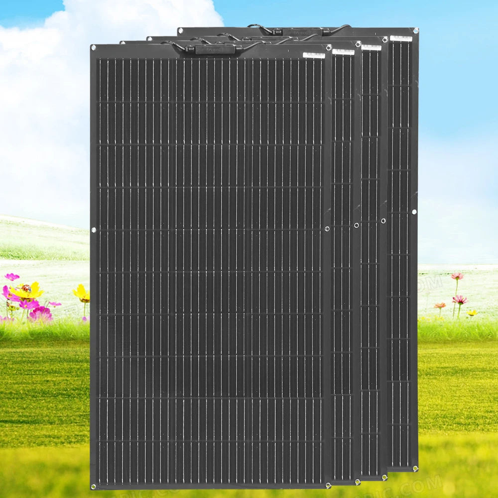 XINPUGUANG Flexible Solar Panel OR Monocrystalline Solar Battery Charger Kit Off- Grid System 1000W, 600W,400W,200W,100W