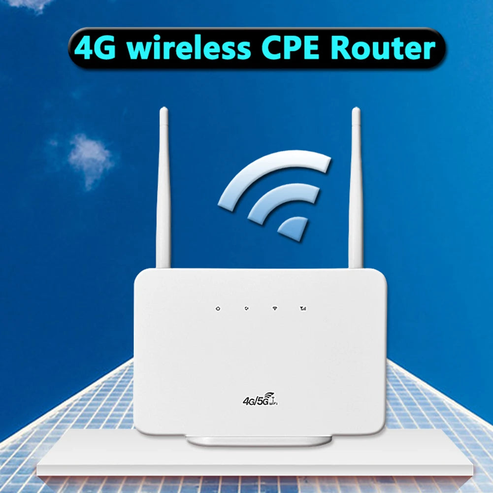 CPE106-E Wireless Hotspot 300Mbps 4G Router Wireless Modem External Antenna with Sim Card Slot EU Plug Internet Connection