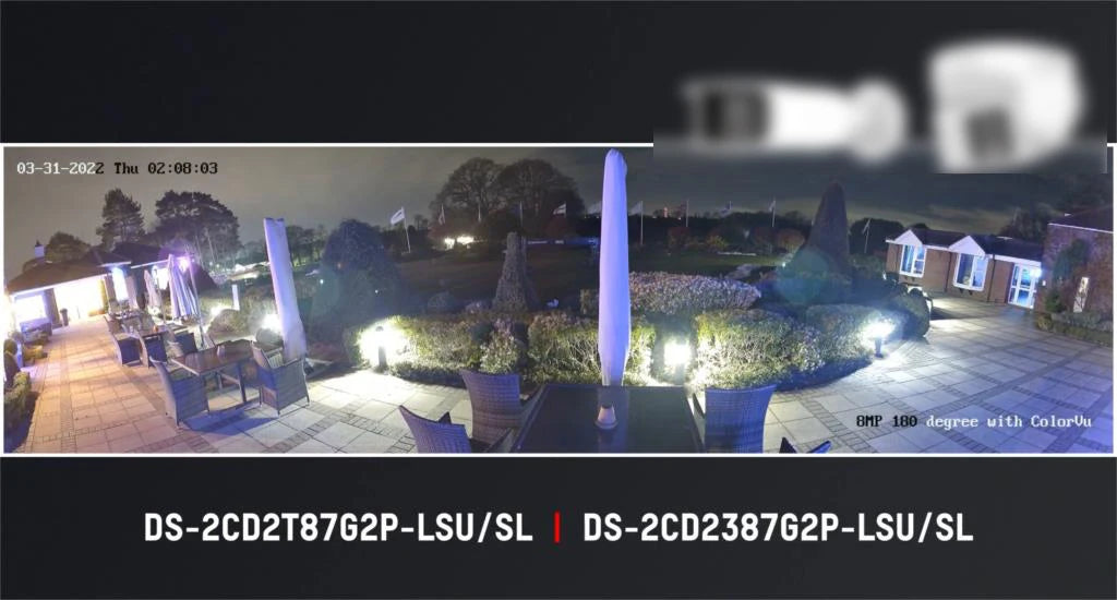 Hikvision 8MP IP Camera Panoramic ColorVu Turret DS-2CD2387G2P-LSU/SL 4K Security Double Lens Color Night Built-in Mic Speaker