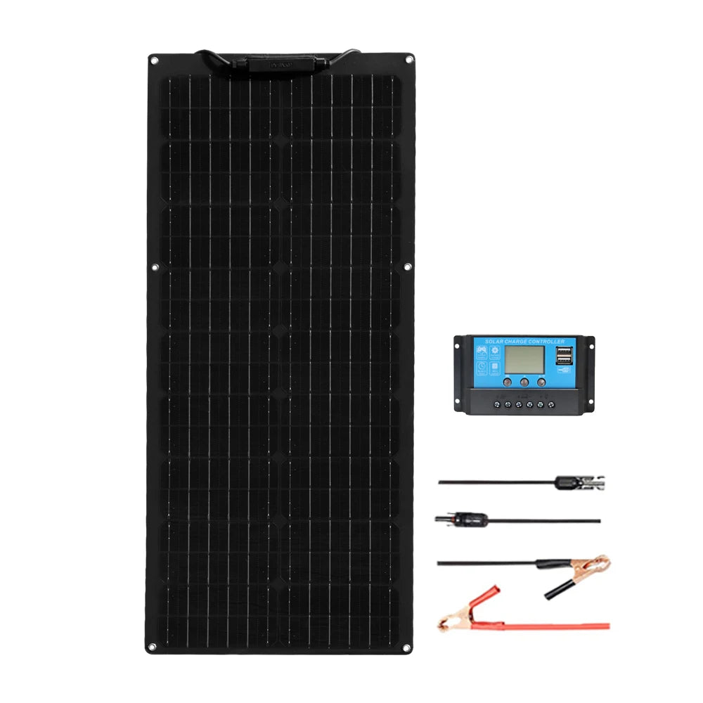 19.8V 50 Watt Flexible Solar Panel 12V 50W Solar Cell Power Generation System Waterproof  Panels For Car/RV/Yacht Battery Charge