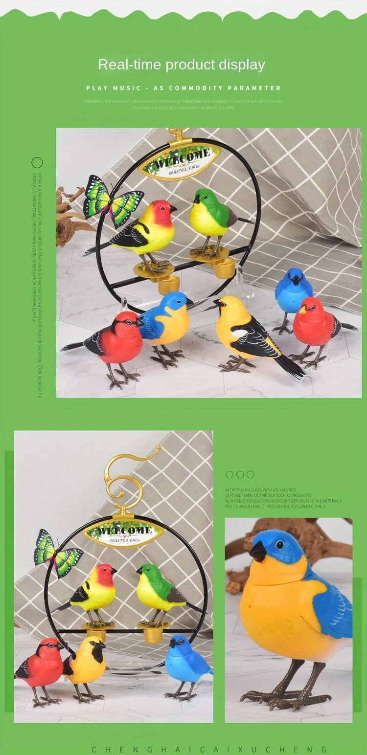 Electric Singing Bird Toy Cute Interactive Bird Toy Simulation Electronic Bird Toys for Kids with Motion & Sound Control