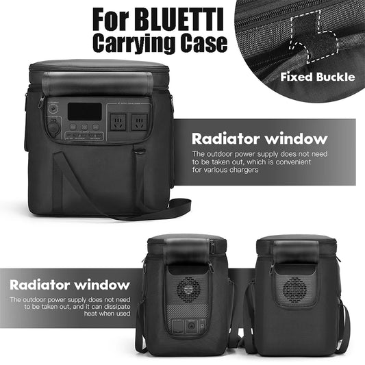 Carrying Case for BLUETTI Portable Power Station AC180 Bag Waterproof Anti-drop with Shoulder Strap & Handle Protective Case