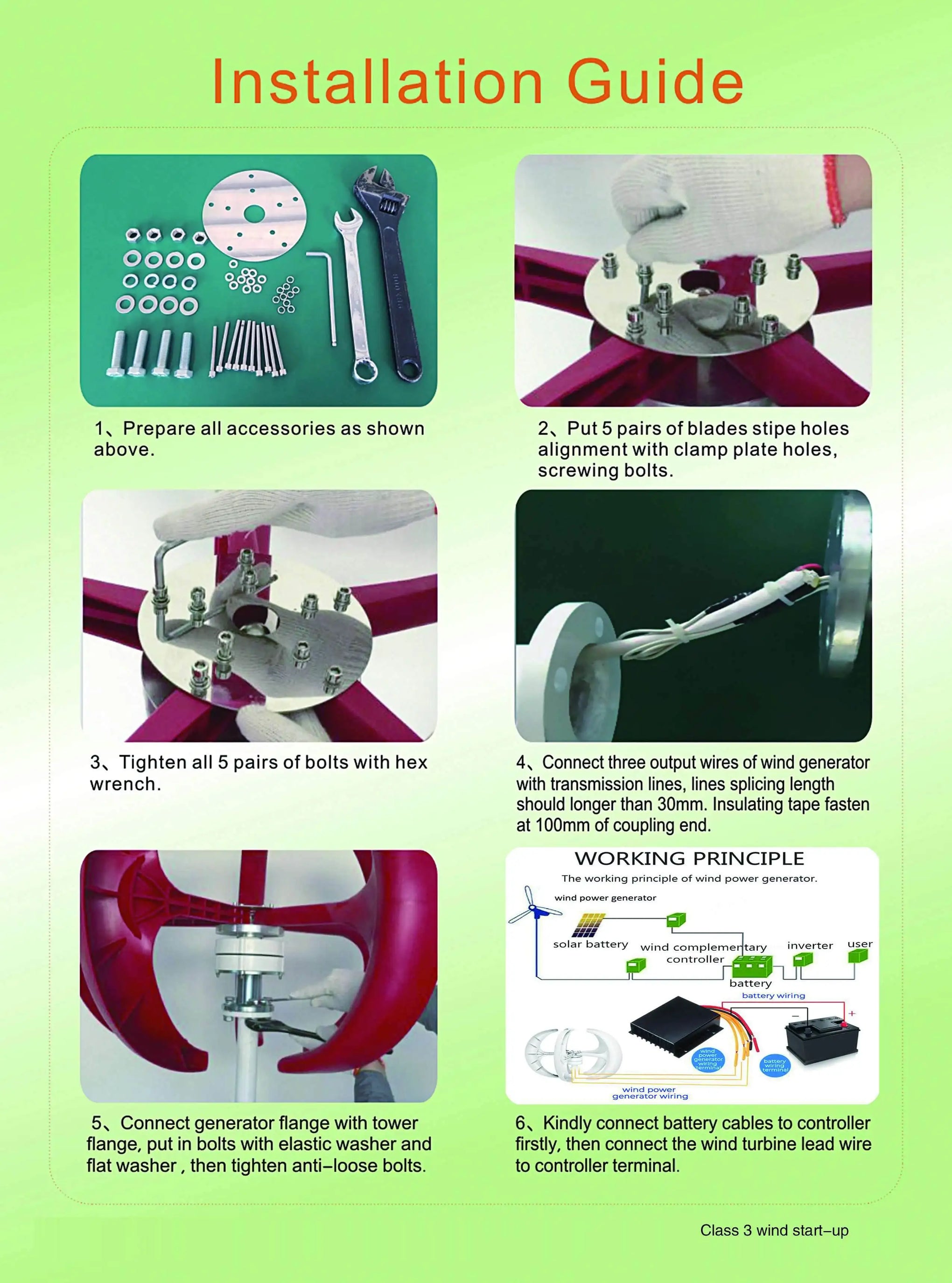 5000W Vertical Wind Turbine 12V 24V 48V Small Windmill Free Energy 220V Household Farm Sent To MPPT Controller
