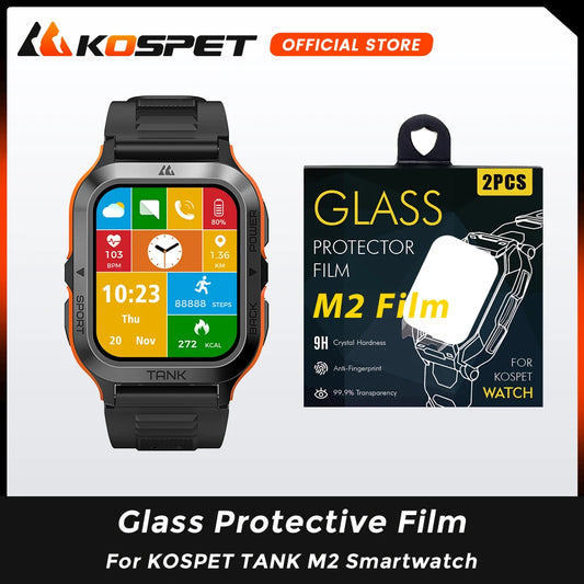 Original Tempered Glass Film for KOSPET TANK M2 Smartwatch Glass Protective Film 1 Set Screen Protetor Smart Watch Accessories
