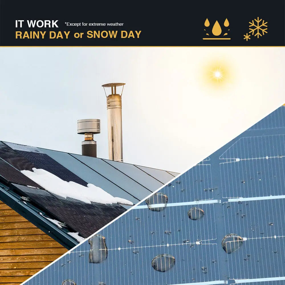 XINPUGUANG Flexible Solar Panel OR Monocrystalline Solar Battery Charger Kit Off- Grid System 1000W, 600W,400W,200W,100W