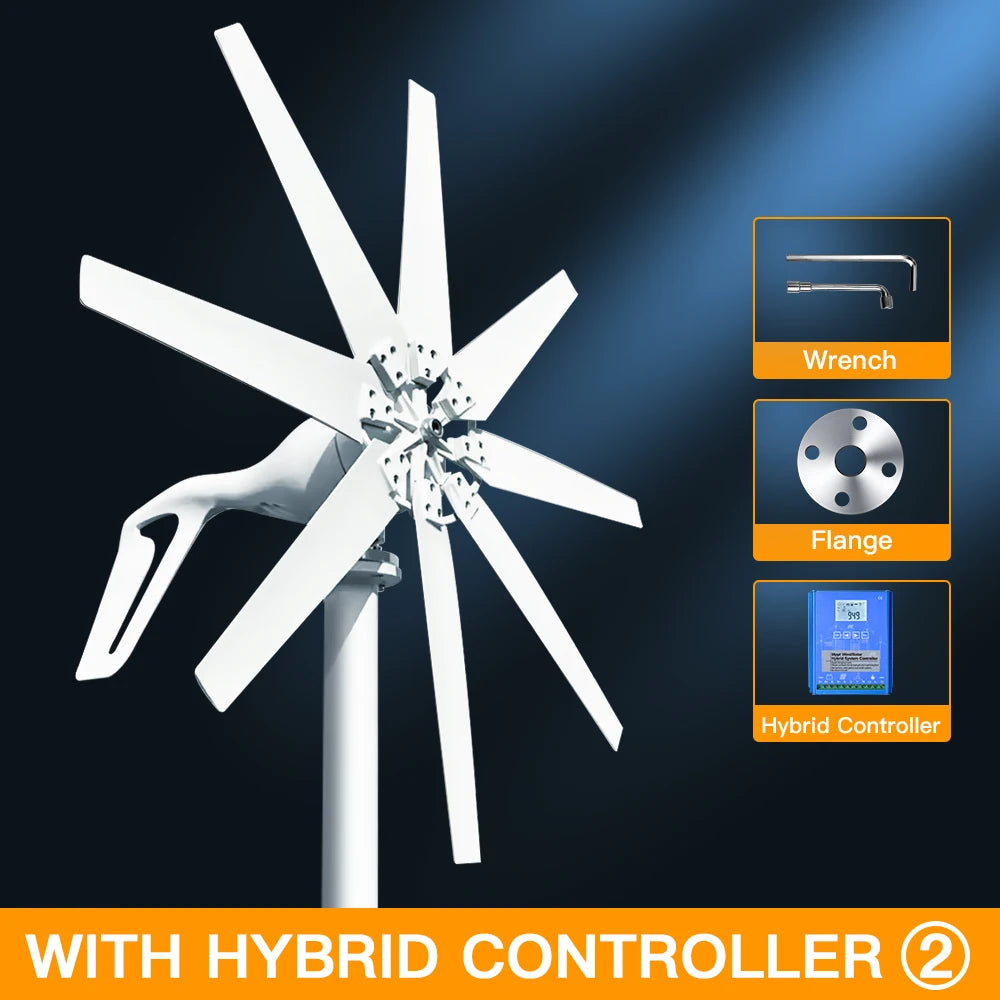 US EU Delivery1000W Horizontal Turbine 12V/24V/48V Low Noise Household 220V Poland Brazil Russia Warehouse Rapid Delivery