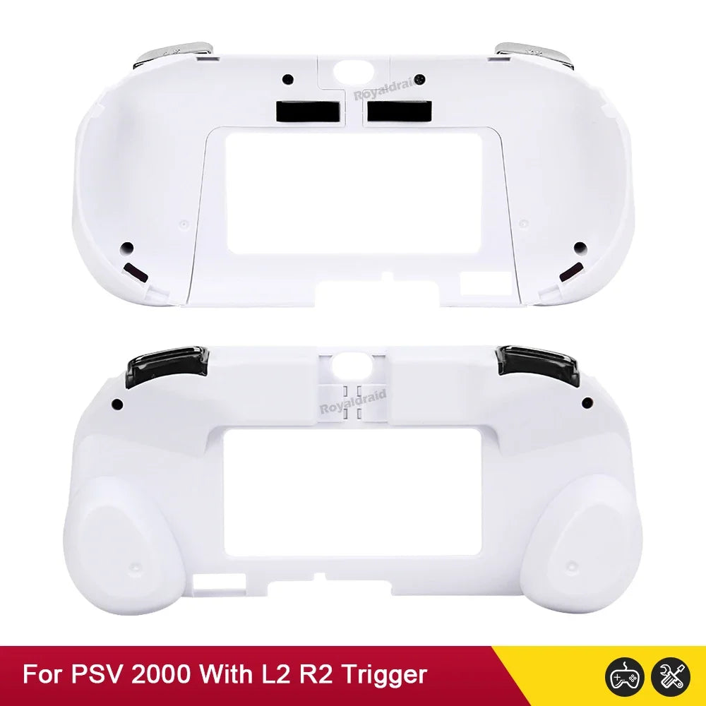 Gamepad Hand Grip Joystick Stand Shell Case Protect with L2 R2 Trigger Button For PS VITA 2000 PSV 2000 Slim + Front L2 R2 Kits