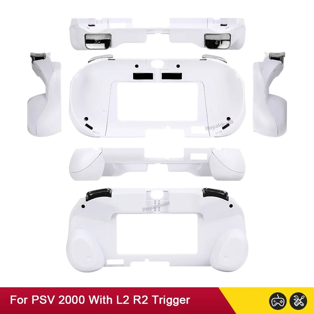 Gamepad Hand Grip Joystick Stand Shell Case Protect with L2 R2 Trigger Button For PS VITA 2000 PSV 2000 Slim + Front L2 R2 Kits