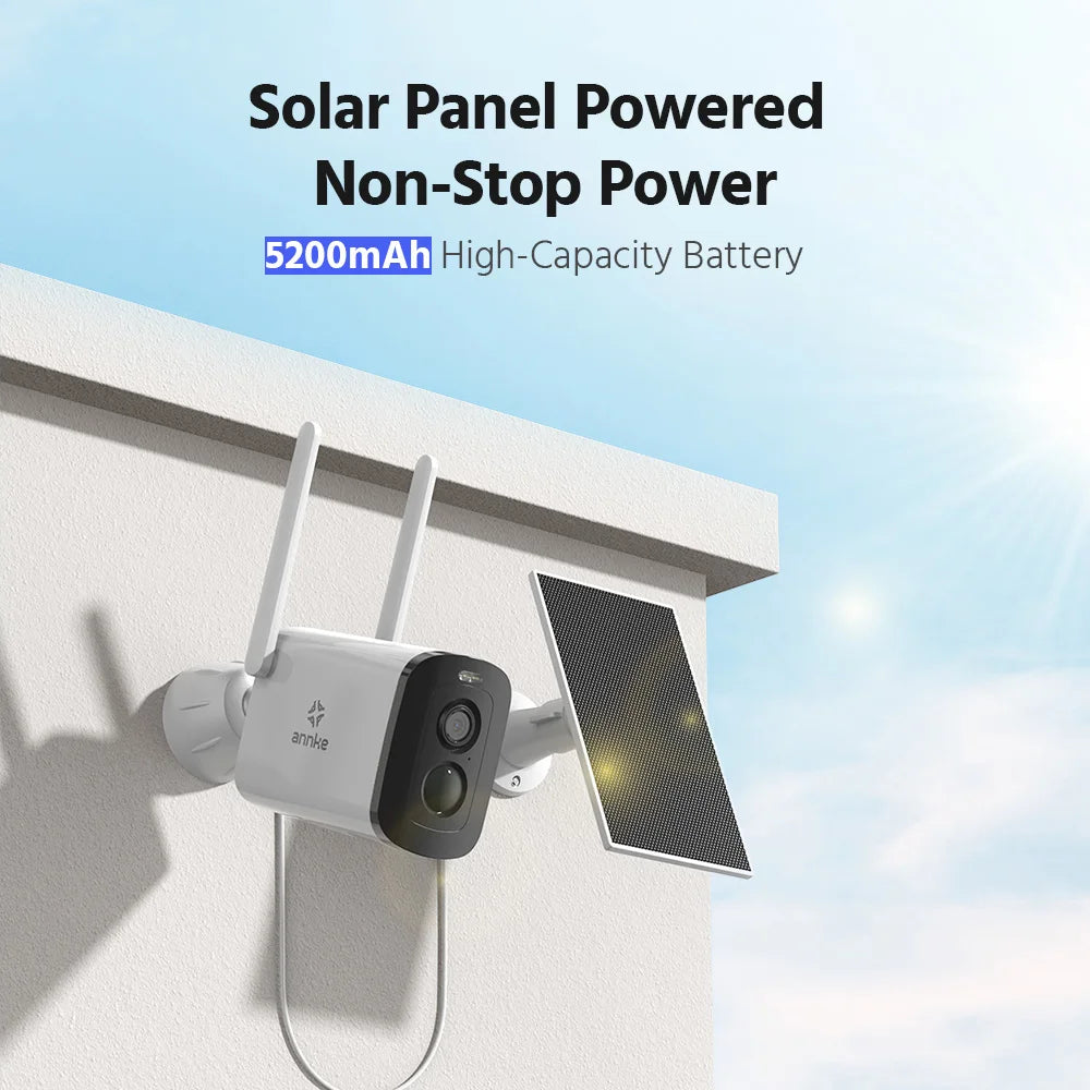 ANNKE 4MP Wireless surveillance system 16CH NVR wifi surveillance camera kit Audio Battery solar surveillance cameras outdoor
