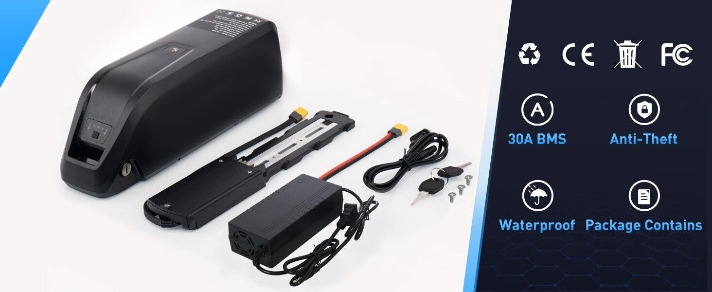 New Hailong EBike Battery 36V 48V 10Ah 15Ah 20Ah Mountain Bicycle 18650 Electric Bateria Pack for Bafang 1500W 1000W 750W 500W