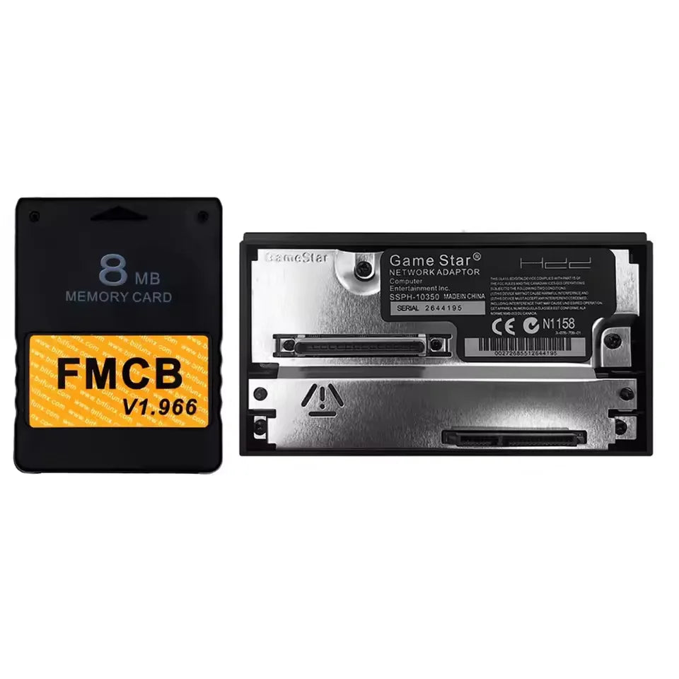 SATA Interface Network Card Adapter For PS2 Fat Game Console SATA HDD For Playstation 2 Sata Socket with Free McBoot Memory Card